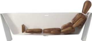 Акриловая ванна Riho Inspire Velvet Fall B085004220 180х80см заполнение через перелив чёрный матовый/белый матовый